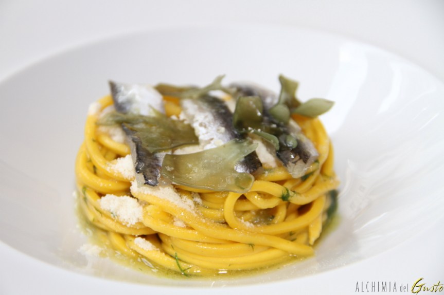 Ricetta Chef Andrea Berton spaghetti alla&nbsp;chitarra